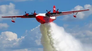Martin Mars Water Bombing Demonstration - EAA AirVenture Oshkosh 2016