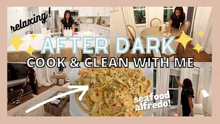 RELAXING AFTER DARK COOK & CLEAN WITH ME | NIGHT TIME CLEANING ROUTINE // LoveLexyNicole