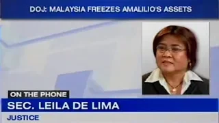 Headstart: De Lima - Amalilio can be extradited even before the end of his jail term in Malaysia