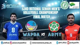 Final Match Wapda Vs Army 53rd National Senior Men's Volleyball Championship 2023