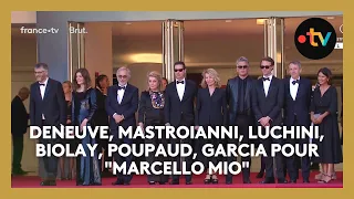 #Cannes2024 : Deneuve, Mastroianni, Luchini, Biolay, Poupaud, Garcia pour "Marcello Mio"