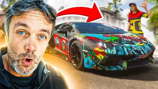 J'ai Conduit la LAMBORGHINI AVENTADOR de POG sur Forza Horizon 5 😲 Logitech G29 (incroyable 😍)