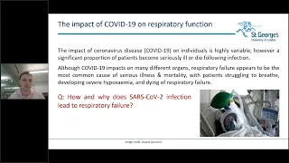 Respiratory function and COVID-19: Why do patients struggle to breathe? Webinar