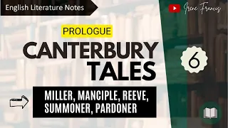 Prologue |THE CANTERBURY TALES | Chaucer| Miller| Manciple |Reeve|Summoner| Pardoner| IRENE FRANCIS