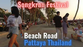 Songkran Festival Day at Pattaya Beach Thailand - A lady doesn't pay attention and crashes into me!