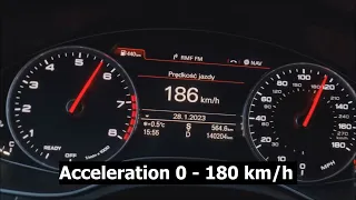 Audi A6 C7 2.0 TFSI (252HP) - Acceleration 0 - 180 km/h | 0 - 60 MPH