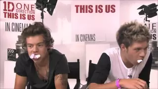 Chubby Bunny Harry Styles & Niall Horan with Zoella This Is Us 29 august.