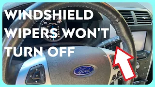 EASY Fix for Ford Windshield Wipers that won't Turn OFF