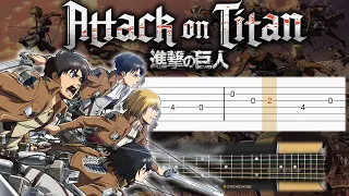 Attack on Titan OP 1 (Shingeki no Kyojin) - Guitar tutorial (TAB)