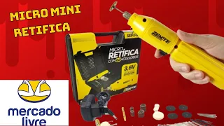 Micro Mini Retifica Lixadeira unboxing teste mini furadeira compras pela internet - mercado livre