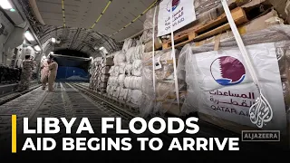 Libya floods: International aid begins to arrive