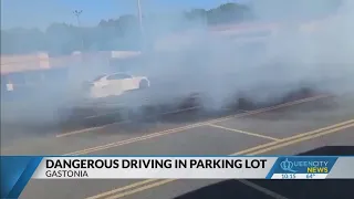 Dangerous driving captured in Gastonia parking lot