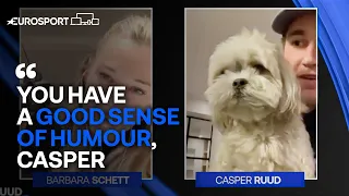 Casper Ruud explains why he played tennis dressed as dinosaur & shows his dog | Ruud Talk |Eurosport