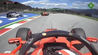 F1 2020 Stiriya Leclerc Crashes inro Vettel