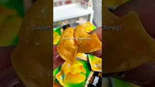 Peelable Mango Gummies 🥭 Thischewy&fruitygummiesissoaddicting! #trading #youtubeshorts #fyp #yummy