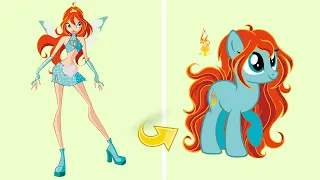 Персонажи Винкс в стиле Май Литл Пони Winx as MLP