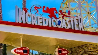 Pixar Pier's Incredicoaster Full Ride Through HD