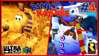 BANJO-KAZOOIE 100% Walkthrough N64 UltraHDMI Part 4 FREEZEEZY PEAK & GOBI'S VALLEY 100% Collectibles