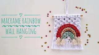 2021 Macrame Rainbow Wall Hanging (Unique & Easy) | 🌈 How to Macrame DIY Tutorial