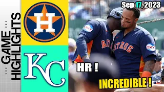 Royals vs Astros Full Game Highlights Sep 17, 2023 | MLB Highlights 2023