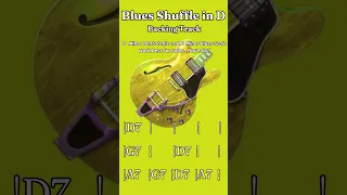 Blues Shuffle in D - Guitar Backing Track Jam - Medium Tempo  #bluesbackingtrack