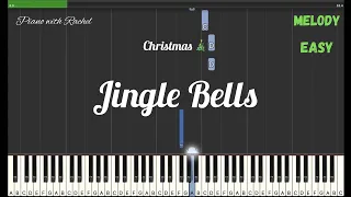 Jingle Bells (Easy Melody) | Christmas Songs | Synthesia Piano Tutorial | By Piano with Rachel