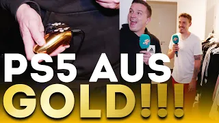 GOLDENE Playstation!!! | Fussballstar MAX KRUSE Nachts besuchen!