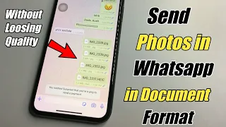 How to Send Photos in Document Format in ios (iPhone)🔥🔥