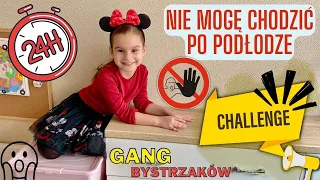 Przez 24h nie mogę chodzić po podłodze- Challenge😜 Zabawa z Gangiem Bystrzaków🍎🐷🐶🍏