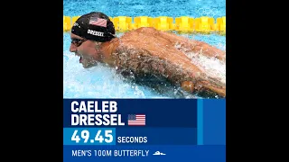 Congratulations USA's Caeleb Dressel on a new World Record in the men's 100m butterfly