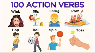 Lesson 19: 100 Action verbs | Body Movement | Learn English with clear visuals and audio #english
