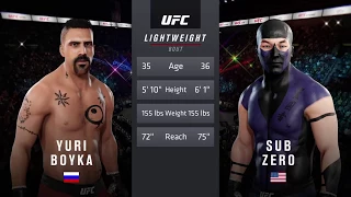 Boyka vs. Sub-Zero (EA Sports UFC 3) - CPU vs. CPU - Crazy UFC 👊🤪