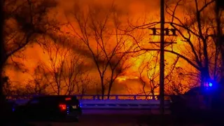 Massive fire burning through Passaic warehouse