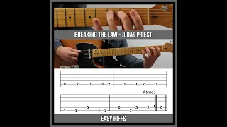 Easy Guitar Riffs - Breaking the Law (TAB)  - Judas Priest