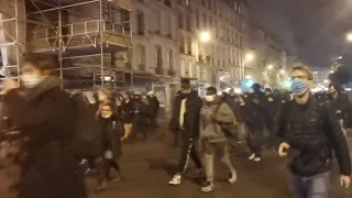 People protest in Paris against new coronavirus lockdown. | AFP