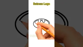 how to draw batman logo draw batman logo sketch for kids beginners #shorts #shortsfeed #drawing4kids