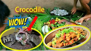 Primitive-Tichnology-Unbelievable Three Turtle in Crocodile Stomach then Cooking