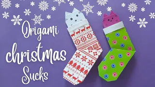 Origami Christmas/ Origami CHRISTMAS SUCKS with Cat Pusheen/ Holiday Gift Ideas