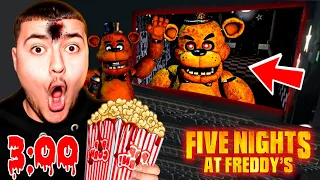 NE JAMAIS REGARDER FIVE NIGHTS AT FREDDY'S LE FILM A 3H00 DU MATIN ! Cinéma FNAF dans la Vraie Vie !