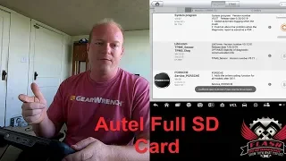 Autel MaxiSys SD card full