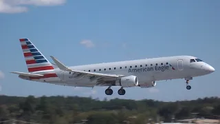 American Eagle Embraer ERJ 175LR Landing At Manchester Boston Regional Airport 9/6/21