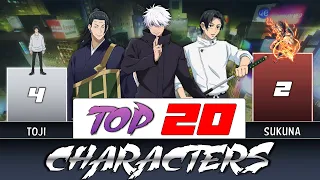 Top 20 Strongest Character In SHIBUYA ARC 2024 🔥 (Jujutsu Kaisen Power Levels)