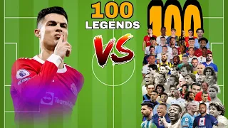 ⚔️ Ultimate Showdown: Ronaldo vs 100 Football Legends  ⚽🔥(Messi,Pele,Maradona,...)