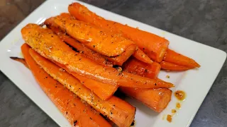 Honey Garlic Oven Roasted Carrots| Christmas Side Dish| Roasted Carrots