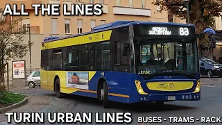 [4K] 🇮🇹 Turin Urban Lines - All The Lines / 🇮🇹 Linee Urbane di Torino - Tutte Le Linee (2024)