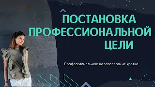 Профессиональное целеполагание. Постановка целей и задач профессиональной деятельности.