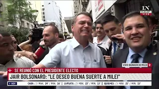 Jair Bolsonaro se reunió en el Hotel Libertador con Milei