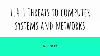 Threats to computer systems and networks - OCR J277 1.4.1