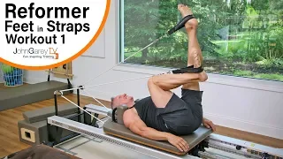 Beginner Pilates Reformer Feet in Straps Workout