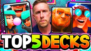 THESE ARE THE TOP 5 DECKS IN CLASH ROYALE! 🔥🔥🔥